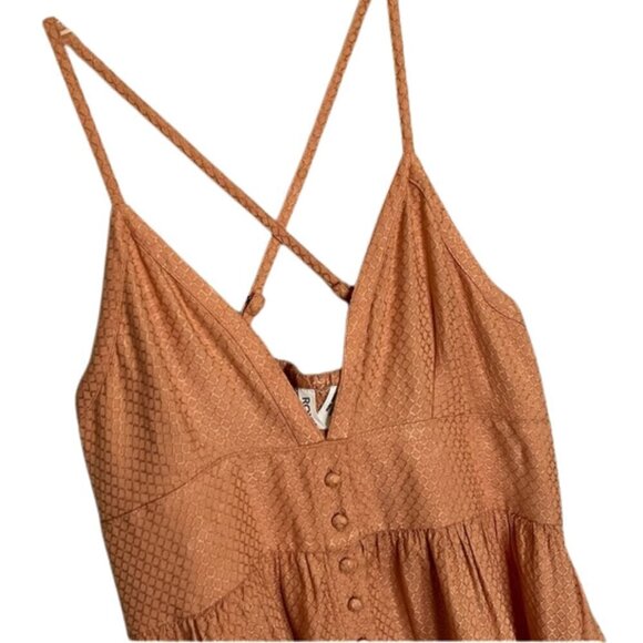 Roxy Orange Strappy Mini Dress Size XS - Picture 4 of 10
